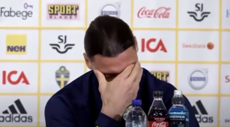 Video Zlatan Ibrahimovic Rompe En Llanto Durante Una Rueda De Prensa