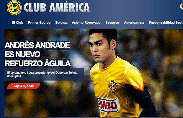 América confirma llegada de Andrés Andrade